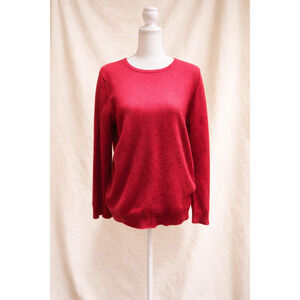 Charter Club 100% Cashmere Sweater Red Size L Soft Luxury Classic Silhouette